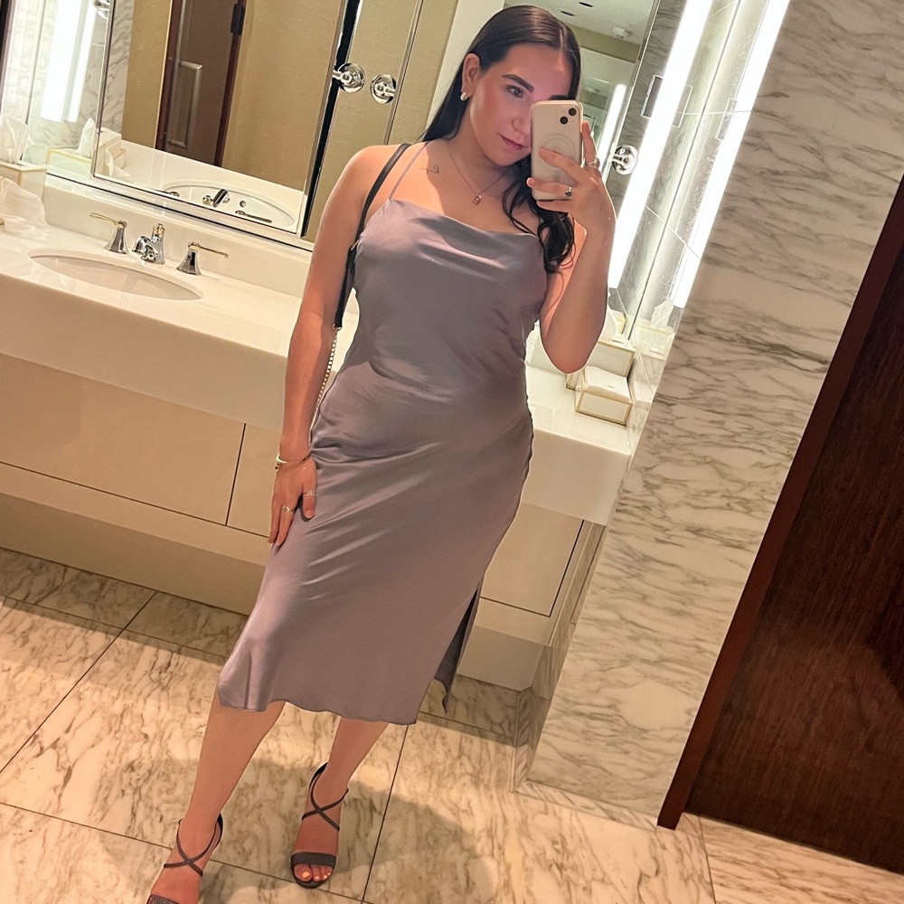Long silk dress